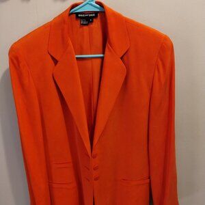 Coral Silk Blazer Due per Due